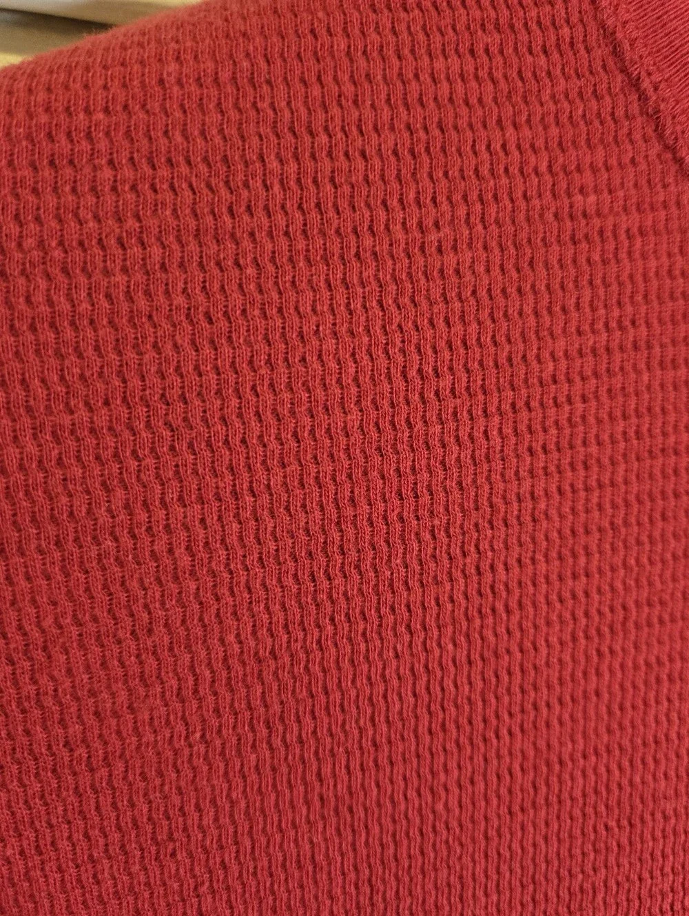 Polo Ralph Lauren Sleepwear Mens Large Red Thermal L/S T-Shirt Waffle Knit Logo